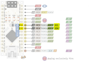 arduino Nano I2C pins