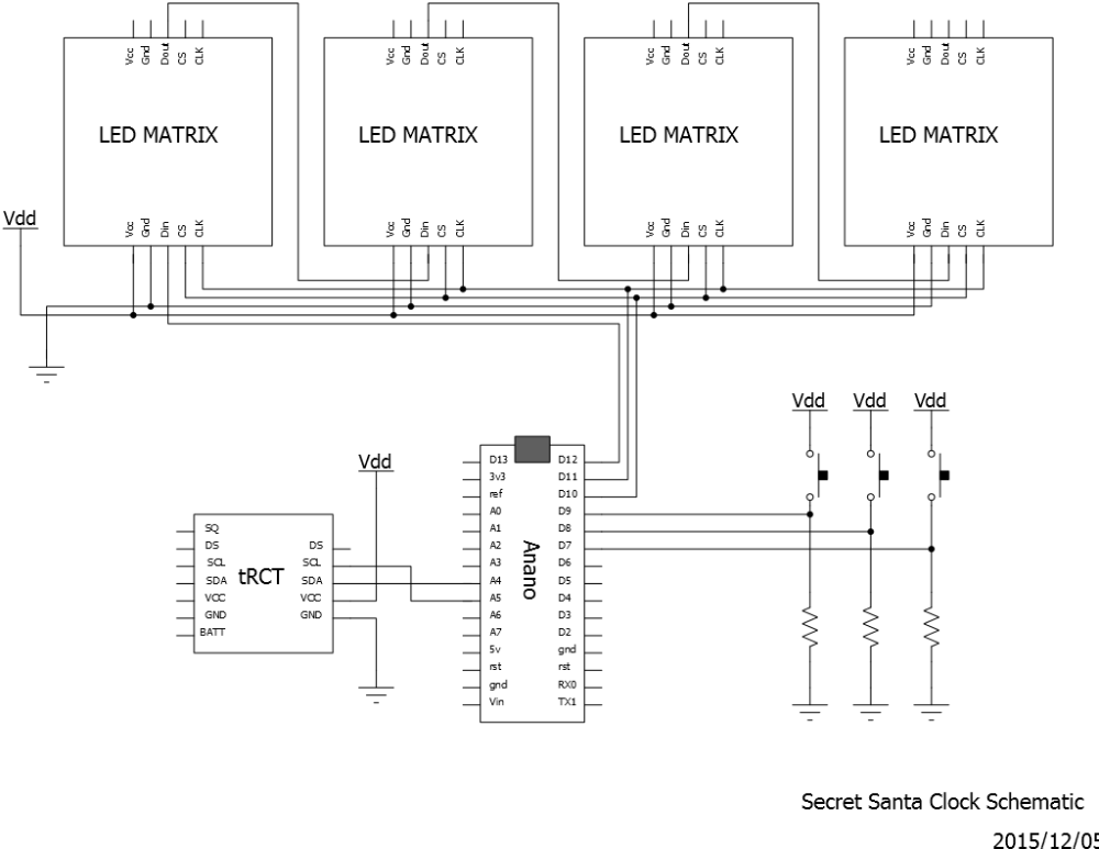 Arduino Clock wiring | Castells
