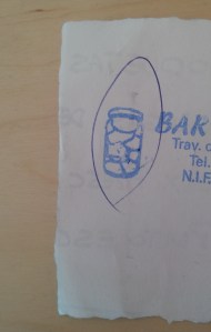 A stamp on a paper