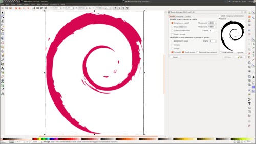 Vectorizing Debian Logo 